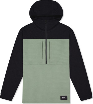 Mons Royale Men's Offgrid Merino Fleece 1/2 Zip Long Sleeve Willow/Black S