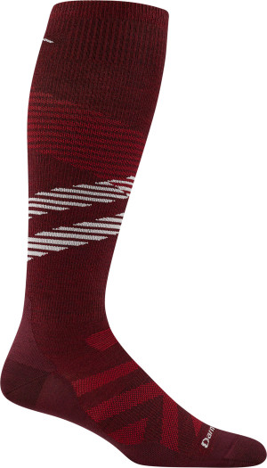 Darn Tough Men's Pennant RFL Over-the-Calf Ultra-Lightweight Burgundy L