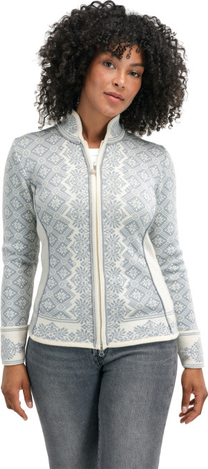 Dale of Norway Women's Christiania Jacket Offwhite/Metal Grey, L