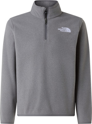 The North Face Teens' Glacier 1/4 Zip Pullover TNF Mid Grey Heather, XXL