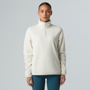 The North Face Women's Glacier Fleece 1/4 Zip Jacket White Dune XS