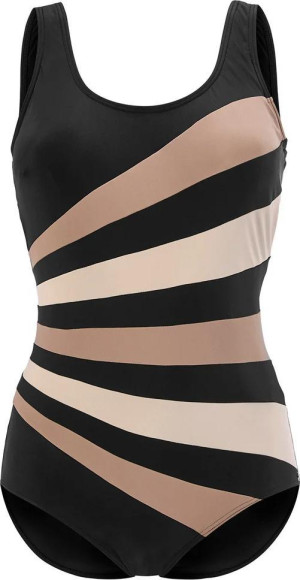 Swegmark Action Swimsuit Black/nougat/beige 36BC