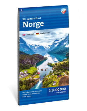 Calazo förlag Norge 1:1 Milj Road map, 1:1 Milj