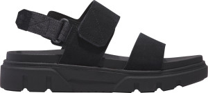 Timberland Women's Greyfield 2-Strap Sandal Black Suede, 38