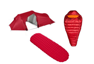 Sydvang Skaring Insulated Airmat R5 + Skala Down Sleeping Bag + Skaring 3p Ultralight Tunnel Tent One size