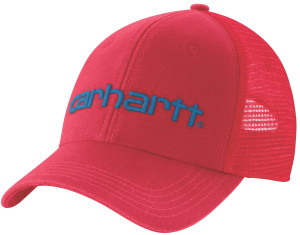 Carhartt Canvas Mesh-Back Logo Graphic Cap Fire Red, OneSize