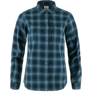 Fjällräven Women's Övik Flannel Shirt Dark Navy-Indigo Blue L