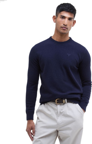 Barbour Men's Essential Lambswool Crew Neck Navy S