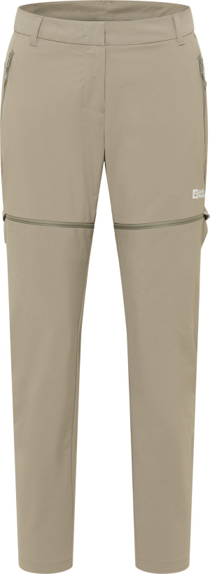 Jack Wolfskin Women's Hikeout Zip Off Pants Stone 46 Regular