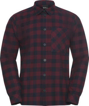 Jack Wolfskin Men's Lite Flannel Shirt  Check Amaranth M