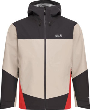 Jack Wolfskin Men's Rockpaw 3L Jacket Oyster, S