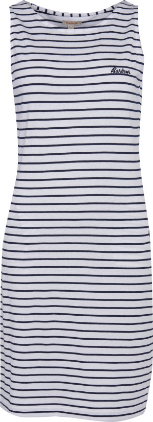 Barbour Women's Dalmore Striped Dress White/Navy 14