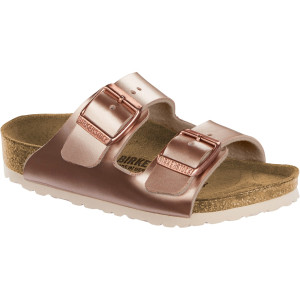 Birkenstock Kids' Arizona Birko-Flor Narrow Electric Metallic Copper, 30