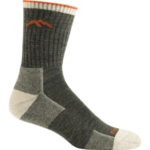 Darn Tough Men's Hiker Micro Crew Sock Cushion Olive, XXL (50-53)