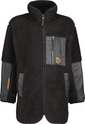 Didriksons Kids' Marmor Full Zip Long Black, 160