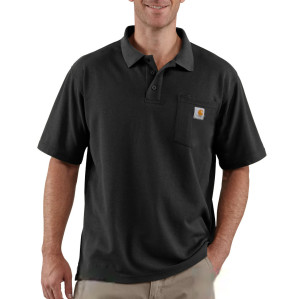 Carhartt Men's Loose Fit Midweight Short-Sleeve Pocket Polo  Black, XXL