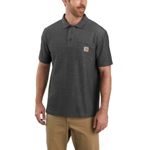 Carhartt Men's Loose Fit Midweight Short-Sleeve Pocket Polo  Carbon Heather L