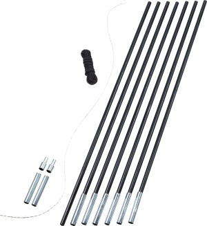 Easy Camp Pole DIY Set 9.5 mm Black OneSize