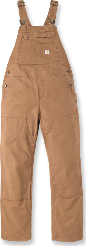 Carhartt Women's Relaxed Fit Denim Bib Overal ® Brown XS