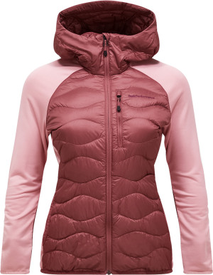 Peak Performance Women's Helium Down Hybrid Hood Wild Rouge, S