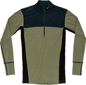 Devold Men's Lauparen Merino 190 Zip Neck Ink/lichen/black M