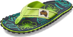Gumbies Unisex Islander Lime Hibiscus 46