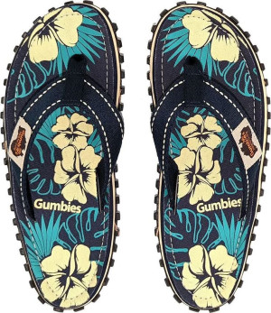 Gumbies Unisex Islander Blue Hibiscus, 36