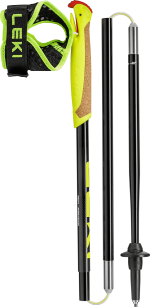 Leki Evotrail Fx.One Ta Black-dark Anthracite-neonyellow 120 cm
