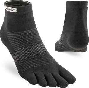 Injinji Men's Run Lightweight Mini-Crew Black L