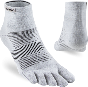 Injinji Men's Run Lightweight Mini-Crew Grey Gray XL