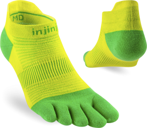 Injinji Men's Run Lightweight No-Show Clover, XL
