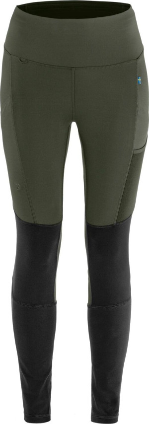 Fjällräven Women's Keb Agile Tights Deep Forest-black L