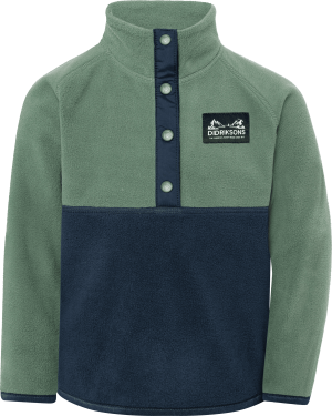 Didriksons Kids' Monte Half Button Dark Moss, 110