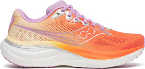 Saucony Women's Ride 19 Fire/Orchid, 37.5