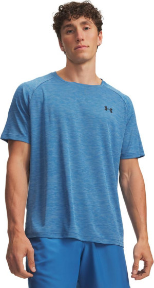 Under Armour Men's UA Tech Textured Short Sleeve Aegean Blue, S