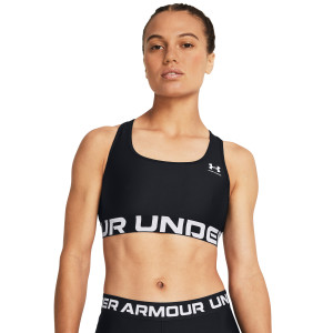 Under Armour Women's HeatGear® Armour Mid Branded Sports Bra Black XS
