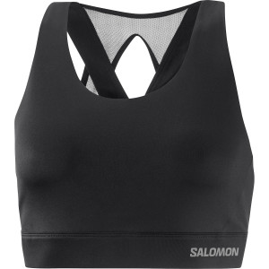 Salomon Women's Cross Run Sports Bra Deep Black DEEP BLACK/ XS