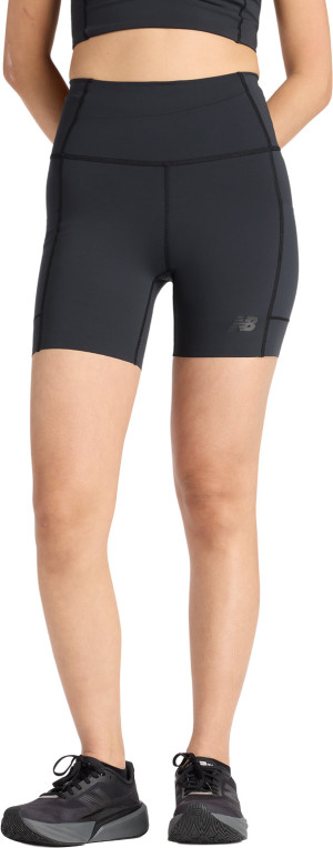 New Balance Women's Sleek Storage Race Short 6" Black M