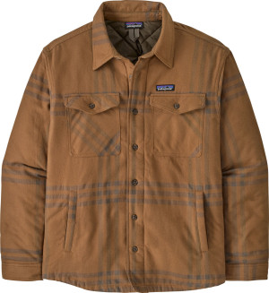 Patagonia Men's Lightweight Insulated Fjord Flannel Shirt Defend: Deer Brown L