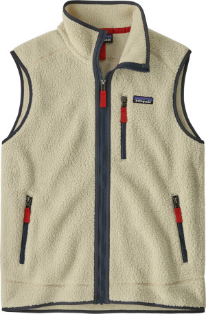 Patagonia Men's Retro Pile Vest Pelican W/smolder Blue L