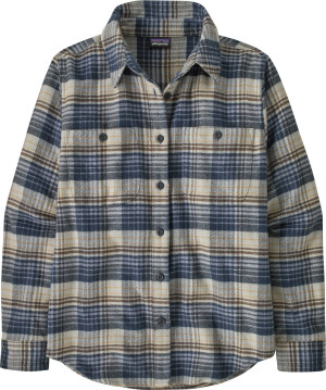 Patagonia Women's Fjord Flannel Shirt River Plaid: Barnacle Blue, S