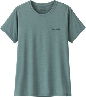 Patagonia Women's Capilene Cool Daily Shirt Boardshort Logo Blue Sage - Light Blue Sage X-dye XL