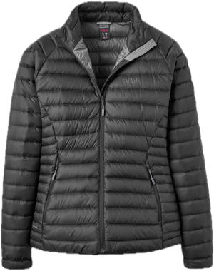Rab Microlight Jacket Wmns Black (graphene) Size 12