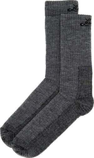 Lundhags Wool Terry Trekking Sock Mid Dark Grey Melange 34-36