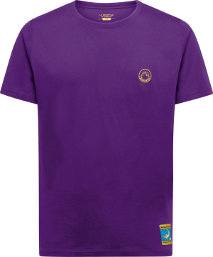 La Sportiva Men's Climbing On The Moon T-Shirt Viola/Giallo, XL