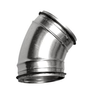 Systemair B 200 Bogen 45° DN 200, Stahlbl. verzinkt, Dichtgummi (12092)