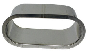 Systemair S 151 Bundkragen 207x51mm, oval, Edelstahl (305011)
