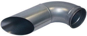 Systemair AB150 Ansaug/Ausblasbogen DN 150, Spiro verzinkt (305041)