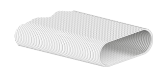 Systemair S 151 Flachkanal, flex., L=3.0 208x52mm, oval, flexibel, Stahlbl. verz. (305044)