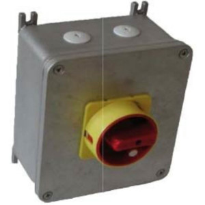 Systemair REV-3POL/EMV-11kW B/G 25A, IP65, 1NG+1NO, Schalter 0/1, schwar (30744)
